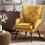 71cm W Modern Solid Wood Armchair & Accent Chair with Velvet Upholstery for Living Room -1962754142
