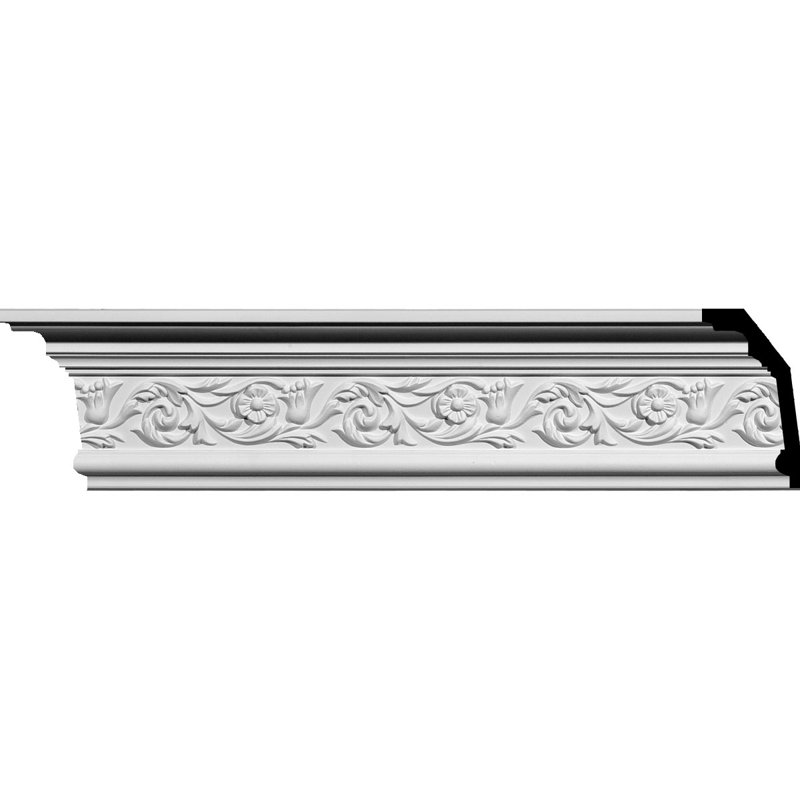 Springtime White Polyurethane Decorative Crown Moulding