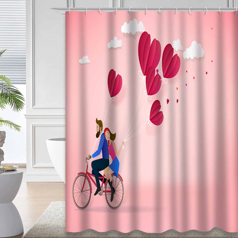 Rideau de douche Happy Couple, L 72 po x l 84 po