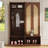 Farmhouse Hall Tree With 4 Rattan Doors-1941916350