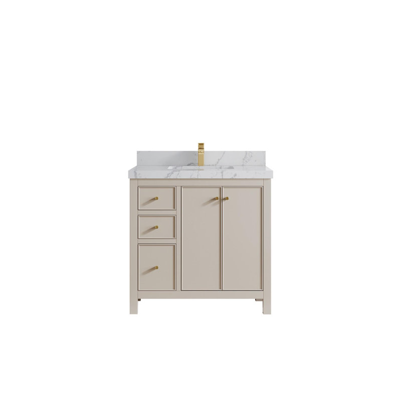 Ensemble de meuble-lavabo simple 36 po Bronya, Brun Viola