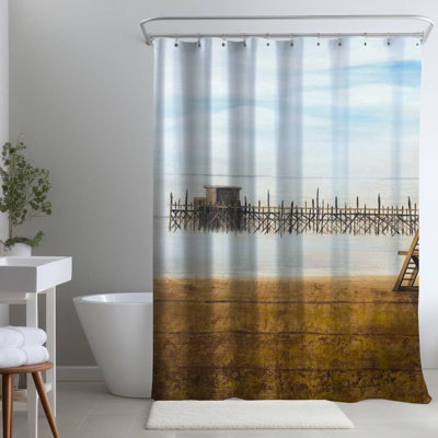 Shower Curtain CO29 – Polyester Shower Curtain, Dye Sublimation Print, 71" W × 74" L