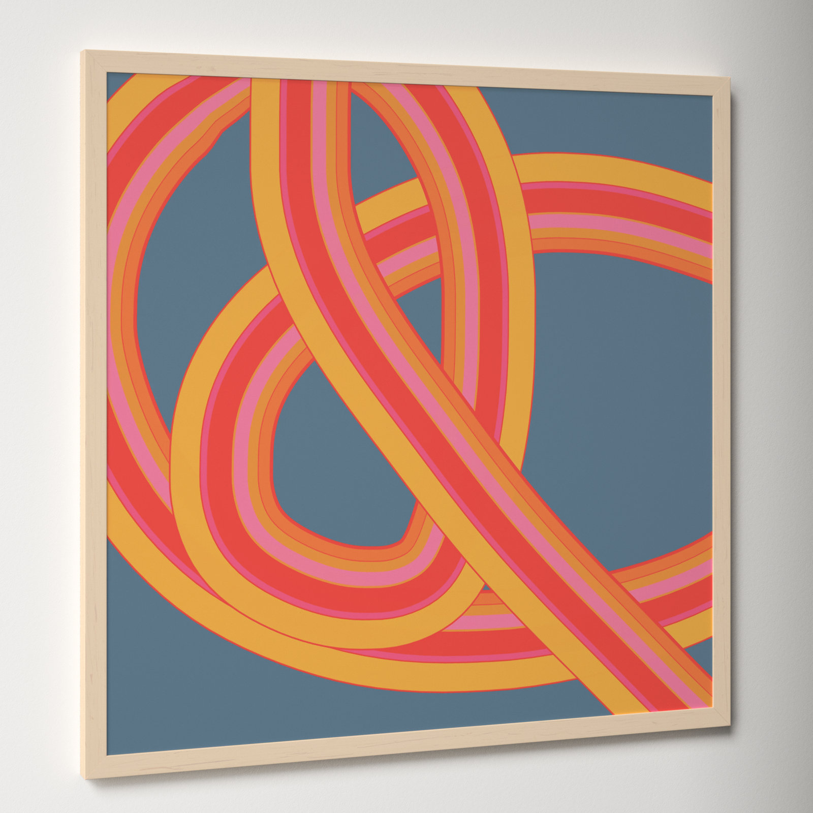 Twist Series I "Hawaiian Twist" Print, Brown, 36" H x 36" W x 1.25" D
