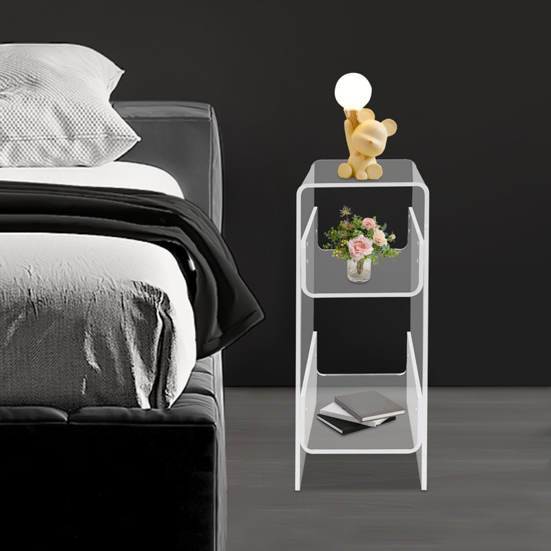 Table d'appoint moderne à 3 niveaux pour petits espaces, Vert
