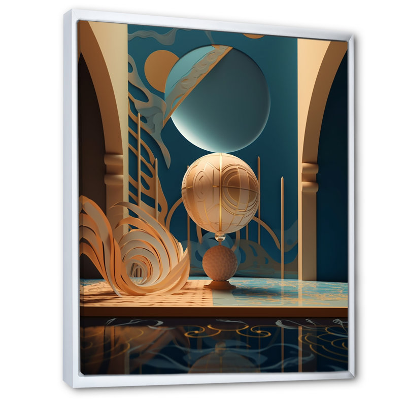 " Master Consciousness Future Geometry Seance ", 32" H x 24" W x 1" D, Black Single Picture Framed