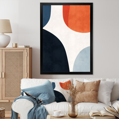 Blue And Orange Minimal Boho Pattern 3