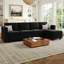 Canapé modulaire en forme de L de 6 pièces 6 pièces avec repose-pieds de rangement et canapé de rangement pour l 6,2 po.-221148678
