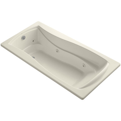 Mariposa 72" x 36" Drop in Whirlpool Acrylic Bathtub with Heater