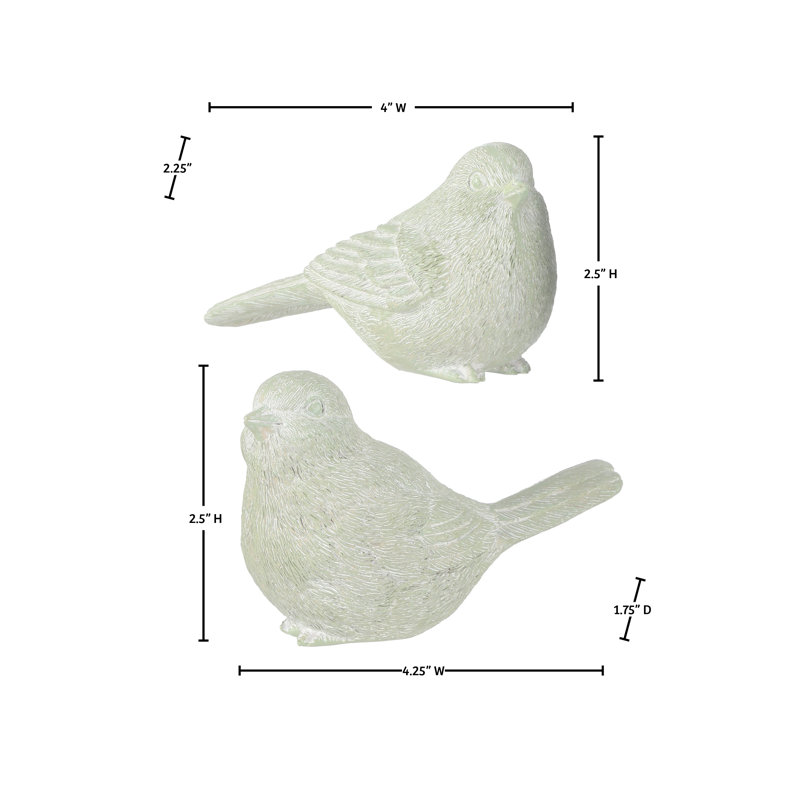 Oiseau de jardin en résine 4 po