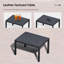 Chaise longue d'extérieur inclinable en aluminium avec roulettes et table pour chaises longues inclinables-501415749