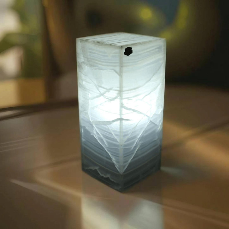 Kinetic White Onyx Lamp