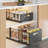 Cabinet Pull-Out Basket Organizer For Kitchen, Under Sink Storage Rack, Multi-Functional Snack Drawer, No Drilling Required