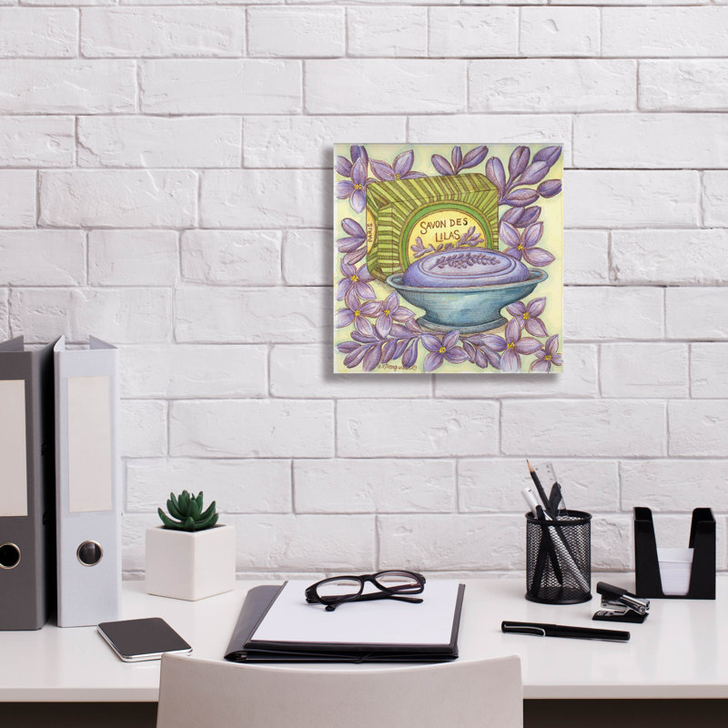 Toile rouge Red Barrel Studio® «Savons Des Lilas» par Andrea Strongwater, H 12 po x l 12 po x P 0,75 po