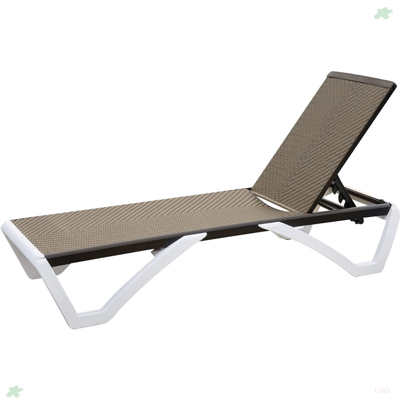 Chaise longue d'extérieur réglable en aluminium