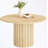 Round Dining Table with Fluted Pedestal Base