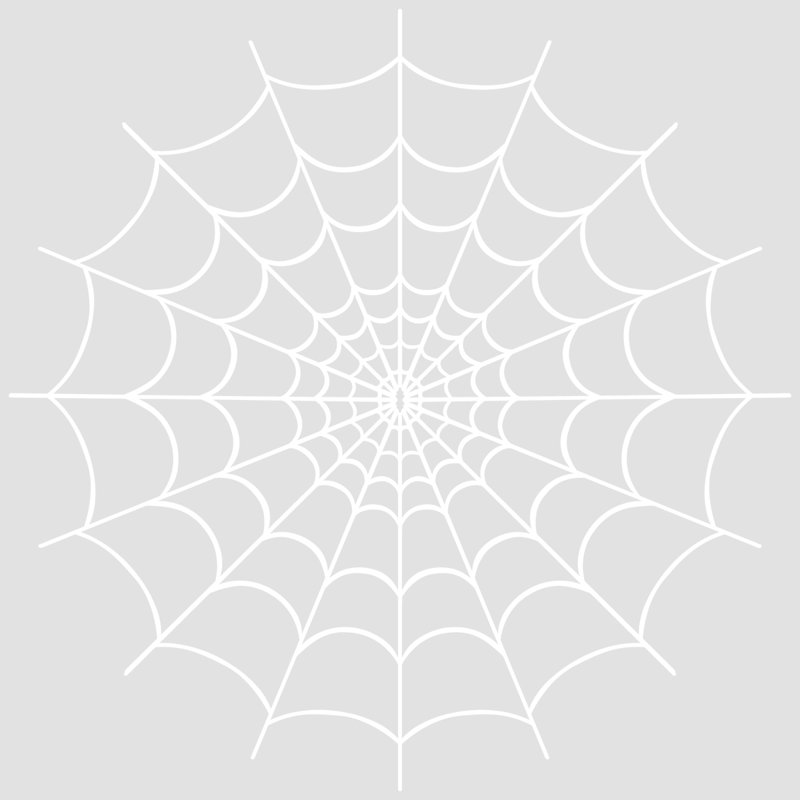 Adhésif décoratif toile d'Halloween Watlington, Blanc, H 17 po x l 17 po