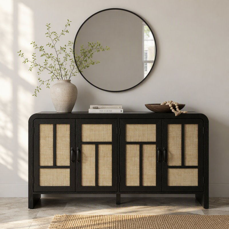 Buffet 59 po - 4 portes et tablettes réglables