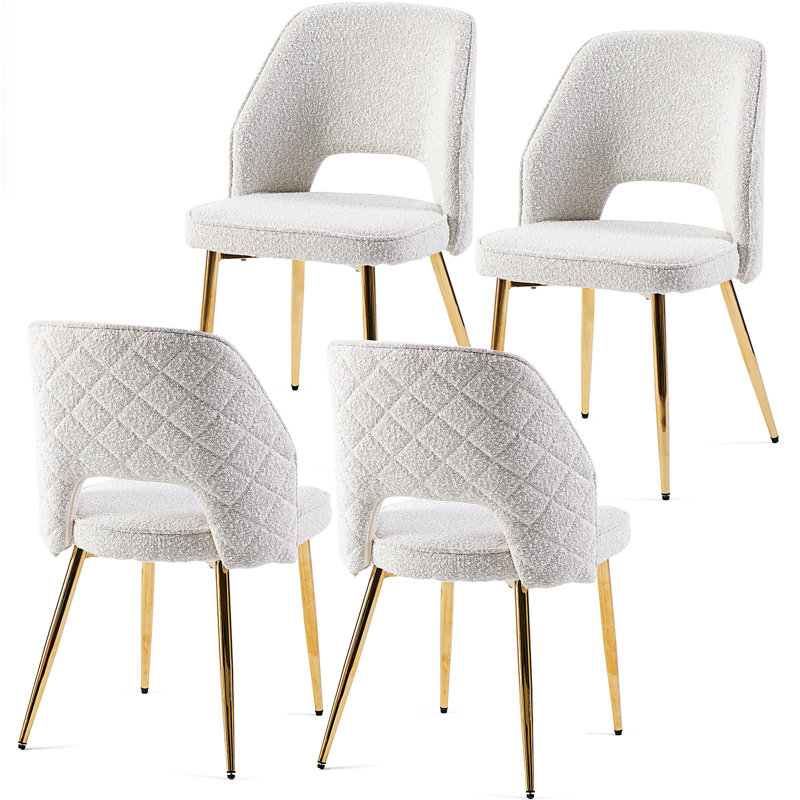 18.5'' H Upholstered Side Chair, Off White