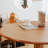 Warm solid wood round table