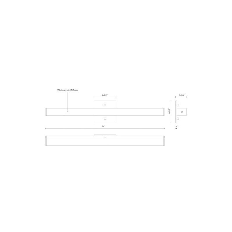 Jane-Slim 1 - Light LED Bath Bar