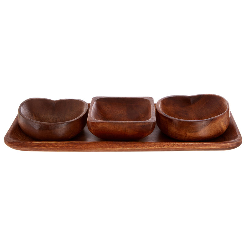 Alpen Home Flanagan Wood Divided Serving Dish