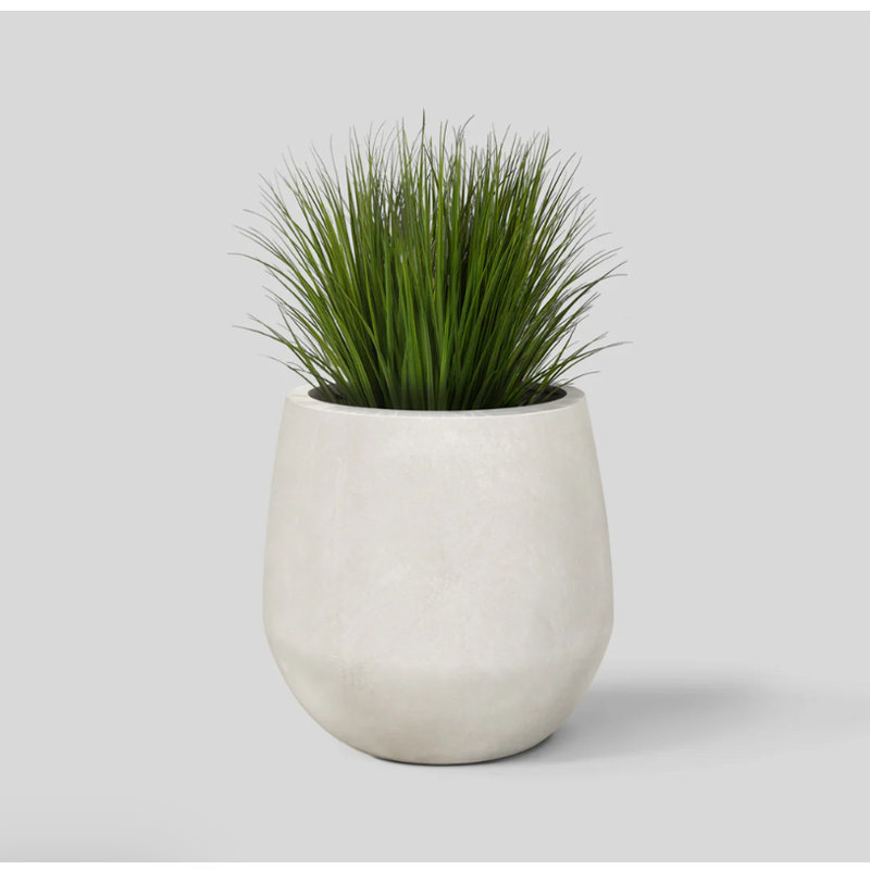Serene Planter Pot, 12.5" H x 12.5" W x 12.5" D, Gray