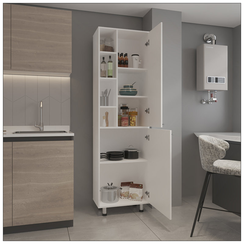 Armoire de cuisine Shiffock, blanc