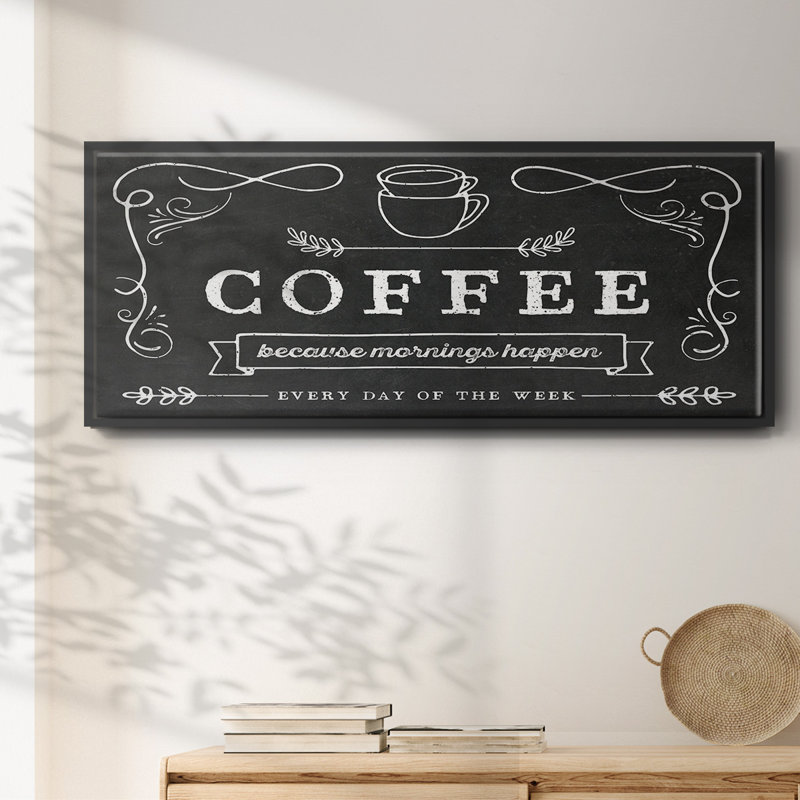 «Coffee Everyday», toile encadrée
