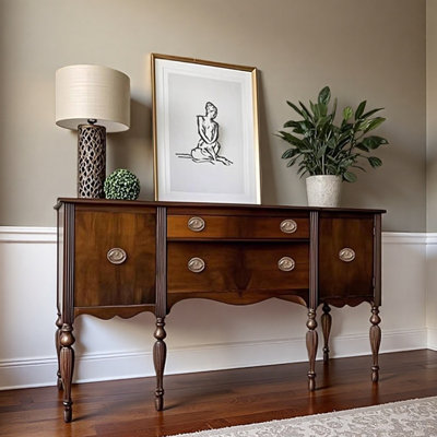 American Country Style Solid Wood Console Table