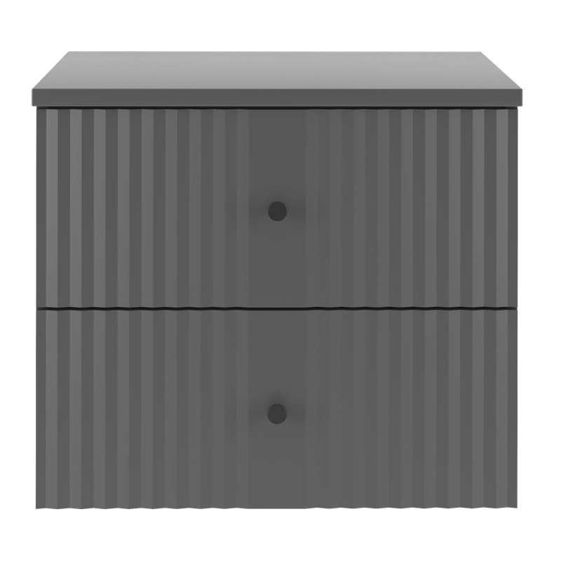 Arashel Wall Mounted Required Bathroom Storage Furniture Set, Black