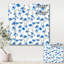 Bleu bleuet avec feuilles vertes II - impression sur toile-59724998-59710717