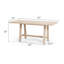 Ensemble de salle à manger d'extérieur rectangulaire en bois pour 6 personnes avec coussins Felsenthal-123338402-123338401-100088117