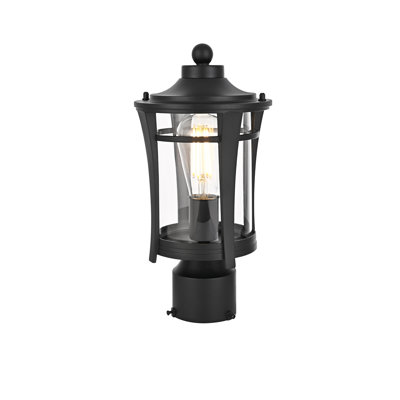 Lampadaire extérieur noir Allegretto 13 pouces