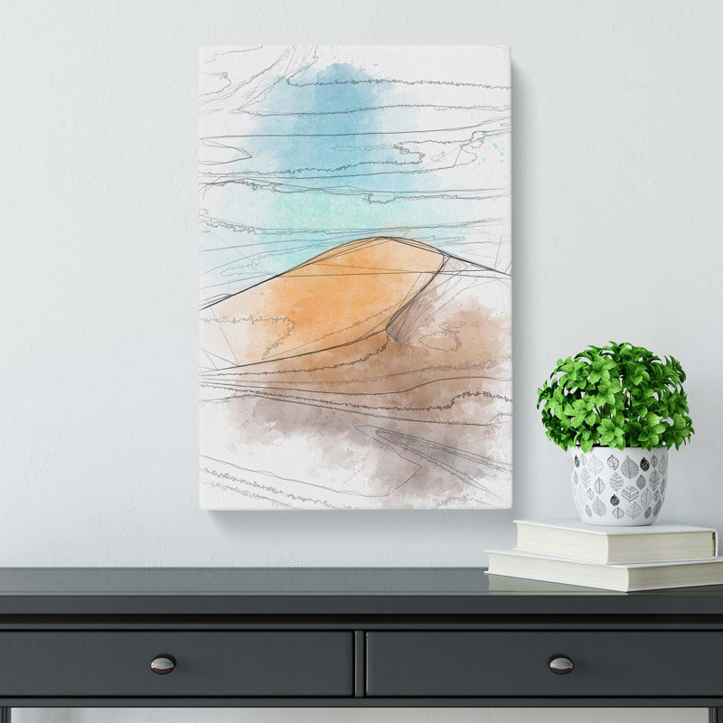 Desert Sand Dune in Morocco in Abstract - Wrapped Canvas, 61 cm H x 40.6 cm W