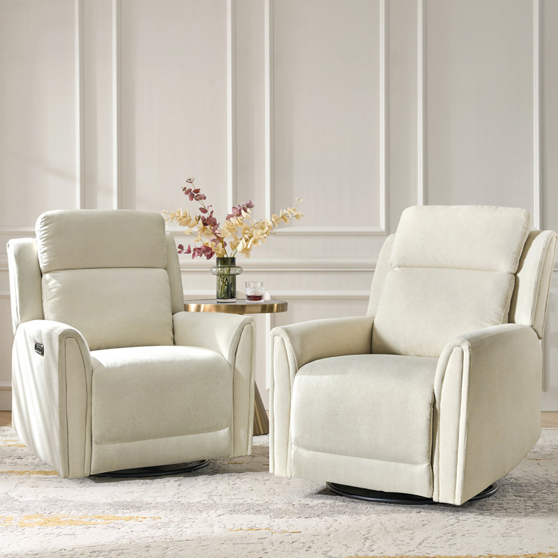 Ensemble de 2 fauteuils inclinables électriques Tyrita, Gris