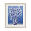 «Blue & White Contrast Flowers», reproduction encadrée sous verre encadrée de lettres et de lignes-1865024819-1865024829