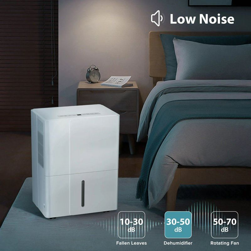 Antarctic Star  50 Pint Dehumidifier, 1.2 Gal Water Tank, 30%Rh Adjustable Auto Shut Off, 24H Timer