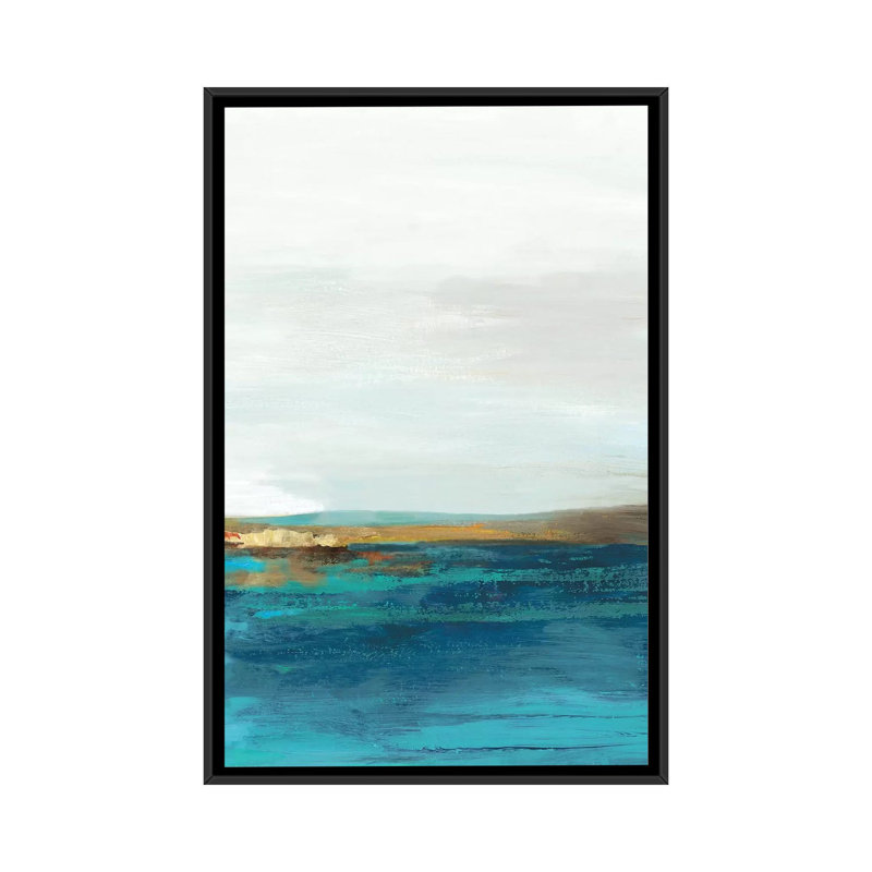 «Pastoral Landscape II», impression sur toile, H 26 po x l 18 po x P 1,5 po, Toile avec cadre noir, Pas de tapis