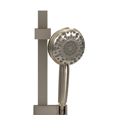 Retreat 4-in Multi-function Showerhead Shower System with Slide Bar and Multi-function Handshower 1.8 GPM