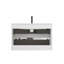 Meuble-lavabo mural lustré de 30 po avec lavabo en céramique à un trou, grand meuble-lavabo flottant avec rangement pour salle de bain moderne, pré-assemblé-115672196