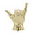 Decorative Stoneware Ceramic Hand Sculpture with Shaka Gesture Silhouette Contemporary Abstract Accent Art Figurine Modern Handcrafted Display Object-326839161