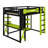 Loft Bed with Integrated Desk, Shelves, Power Outlet & RGB Lighting-284702724