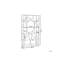 Lydia 175cm H x 100cm W Steel Etagere Bookcase