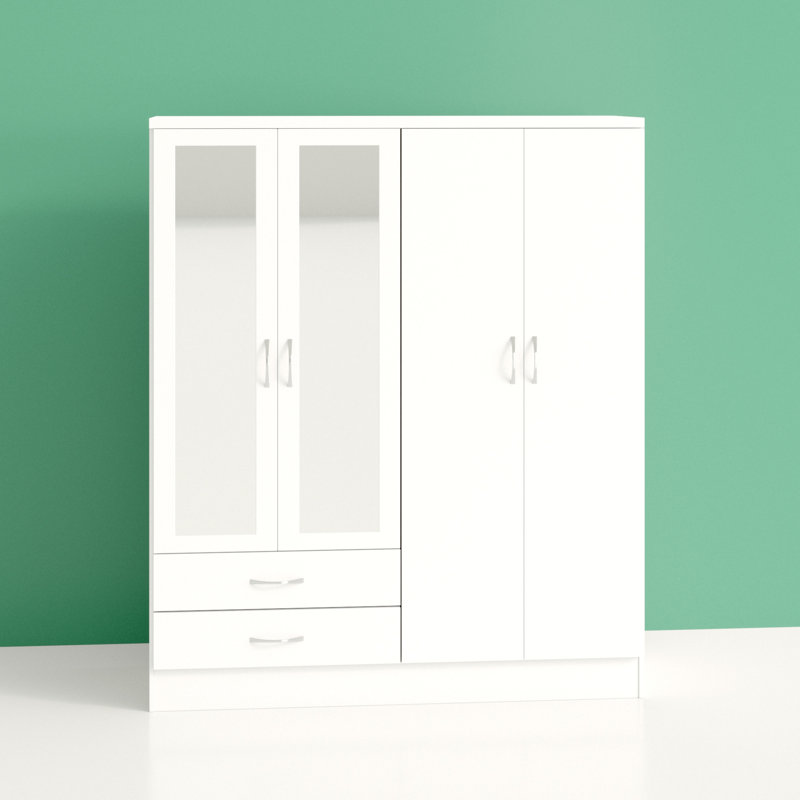 Cascio 4 Door Wardrobe, White Gloss
