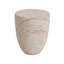 Outdoor/Indoor Lightweight Concrete Side Table,Travertine Finish