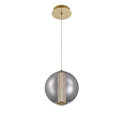 Luminaire suspendu 1 lumière Atomo en chrome