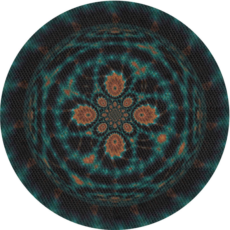 Tapis noir, Rond 5 pi
