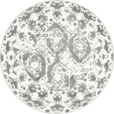Tapis gris clair Walmoor Ikat