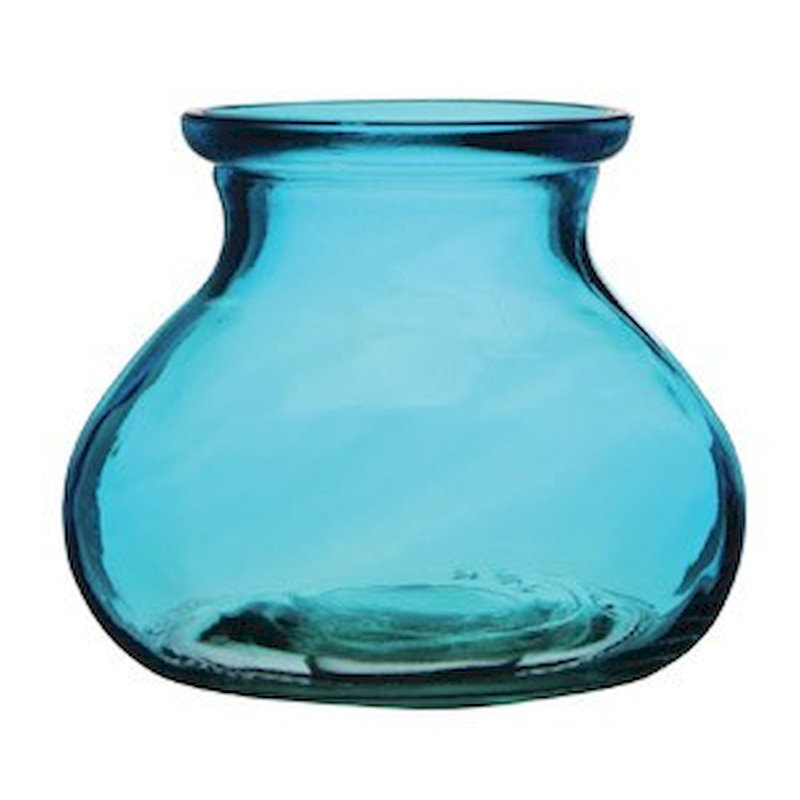 Vase en verre transparent Rosie Posie, H 5 po x l 3,75 po x P 3,75 po, Vert