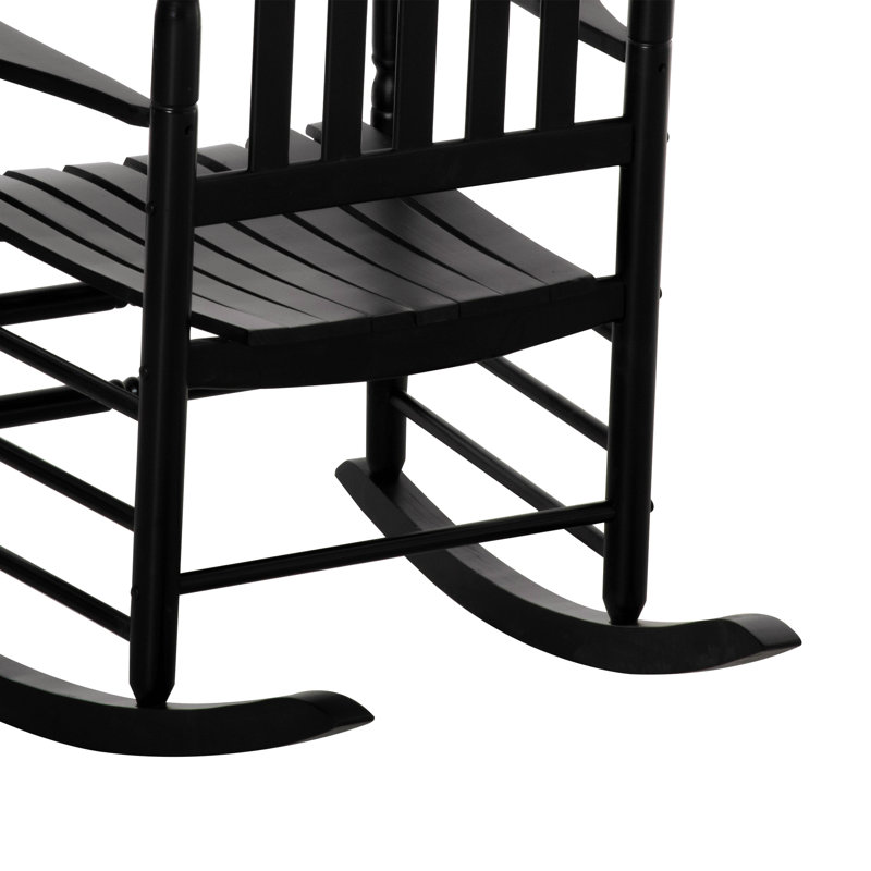 Chaise berçante à haut dossier Traditional, Noir